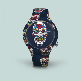 Reloj Doodle Blue Skull