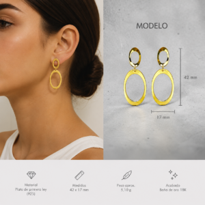Pendientes Plata(925) Vermeil Auri