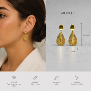 Pendientes Plata(925) Vermeil Gada